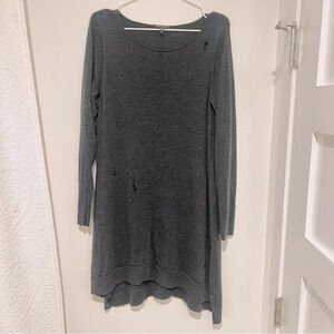 Eileen Fisher 100% Marino Wool Distressed Tunic